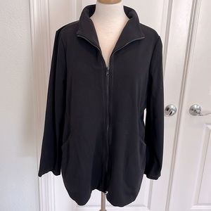 Eileen Fisher Zip Sport Jacket Size XL Black